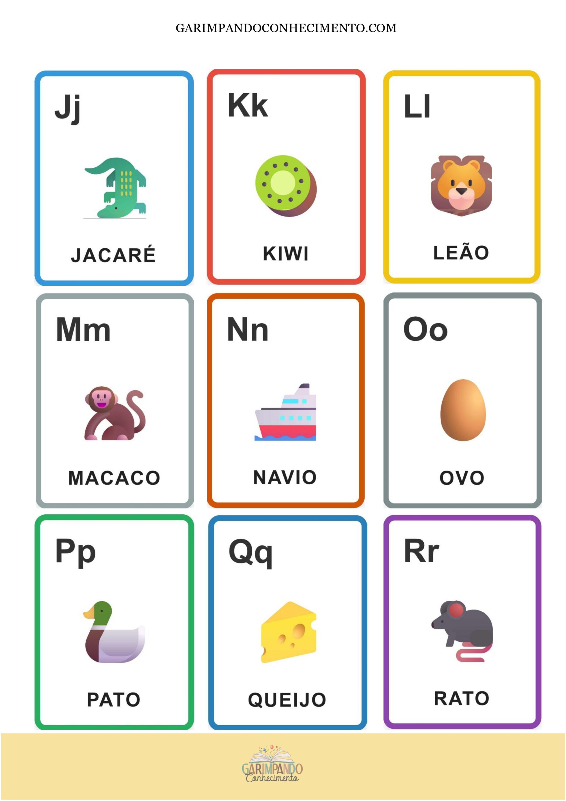 Cards Alfabeto 3 CARDS ALFABETO
