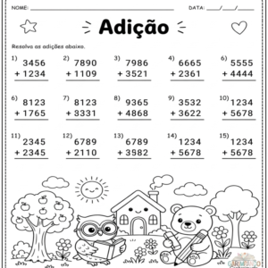 Avaliação de Matemática - Adição - Prova